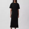 Tung, oversized maxi-T-skjortekjole