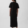 Tung, oversized maxi-T-skjortekjole