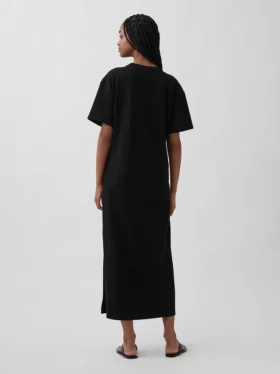 Tung, oversized maxi-T-skjortekjole