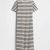 Tung, oversized maxi-T-skjortekjole