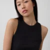 Tung ribbet halterneck-tanktop