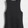 Tung ribbet halterneck-tanktop