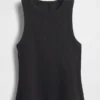 Tung ribbet halterneck-tanktop