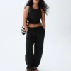 Tung ribbet halterneck-tanktop