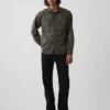 Tung twill-kaki i 90-tallsstil med løs passform