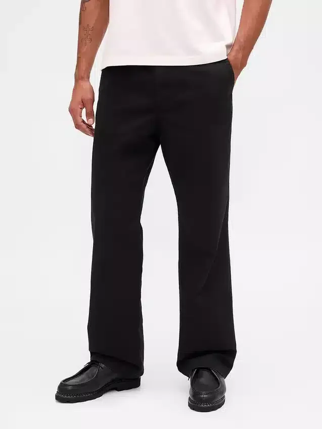 Tung twill-kaki i 90-tallsstil med løs passform