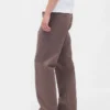 Tung twill-kaki i 90-tallsstil med løs passform