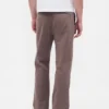 Tung twill-kaki i 90-tallsstil med løs passform