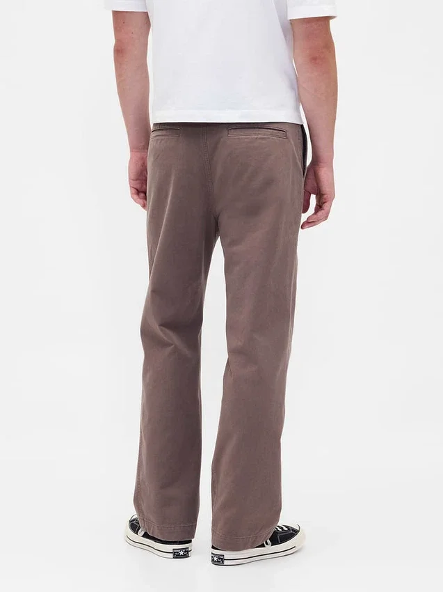 Tung twill-kaki i 90-tallsstil med løs passform