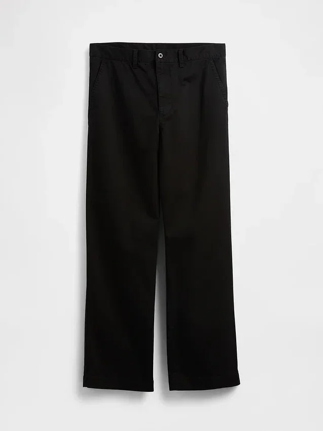 Tung twill-kaki i 90-tallsstil med løs passform
