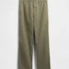 Tung twill-kaki i 90-tallsstil med løs passform