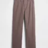 Tung twill-kaki i 90-tallsstil med løs passform