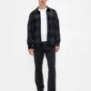 Tung twill-kaki med avslappet, rett passform
