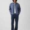 Tung twill-kaki med avslappet, rett passform