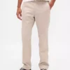 Tung twill-kaki med avslappet, rett passform