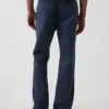 Tung twill-kaki med avslappet, rett passform
