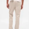 Tung twill-kaki med avslappet, rett passform