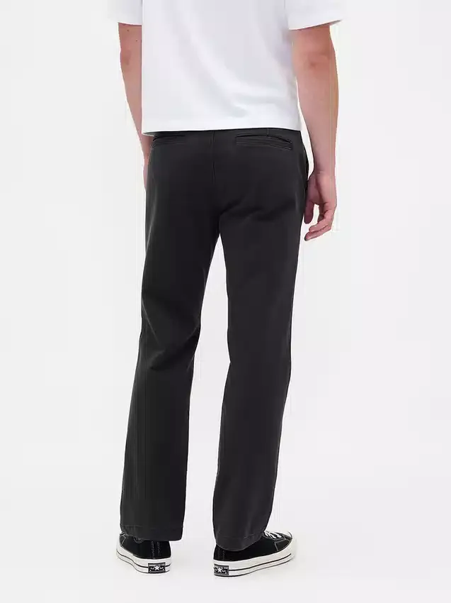 Tung twill-kaki med avslappet, rett passform