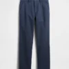 Tung twill-kaki med avslappet, rett passform