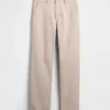 Tung twill-kaki med avslappet, rett passform