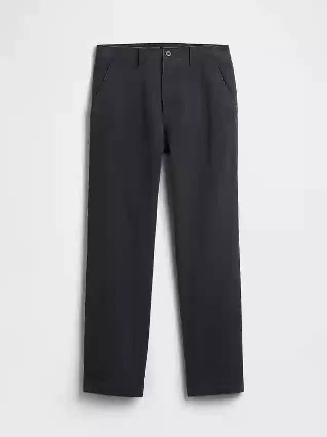 Tung twill-kaki med avslappet, rett passform