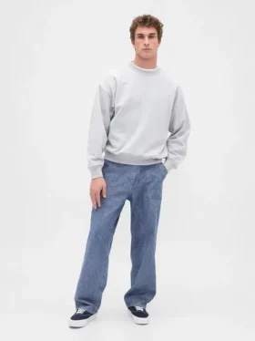 Tunge, baggy jeans i chambray