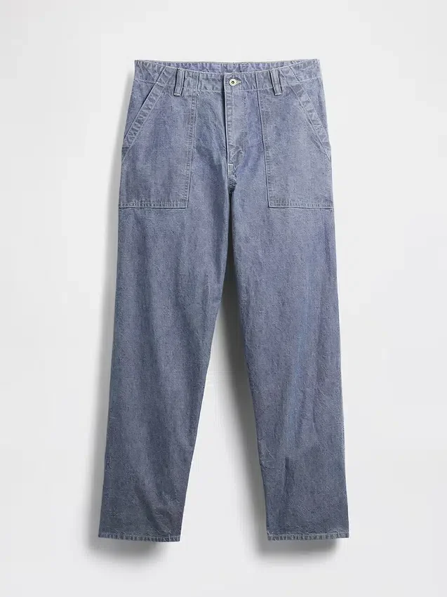 Tunge, baggy jeans i chambray