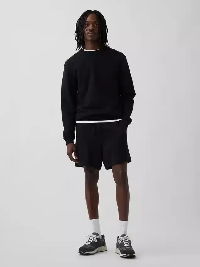Tunge joggeshorts i fransk frotté for voksne