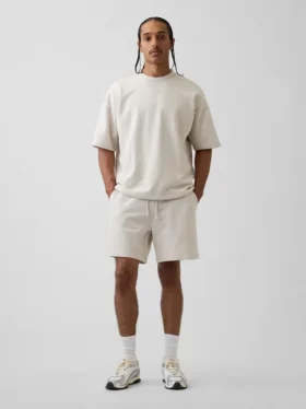 Tunge joggeshorts i fransk frotté for voksne