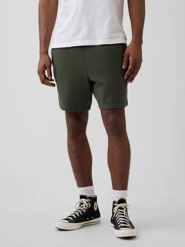 Tunge joggeshorts i fransk frotté for voksne