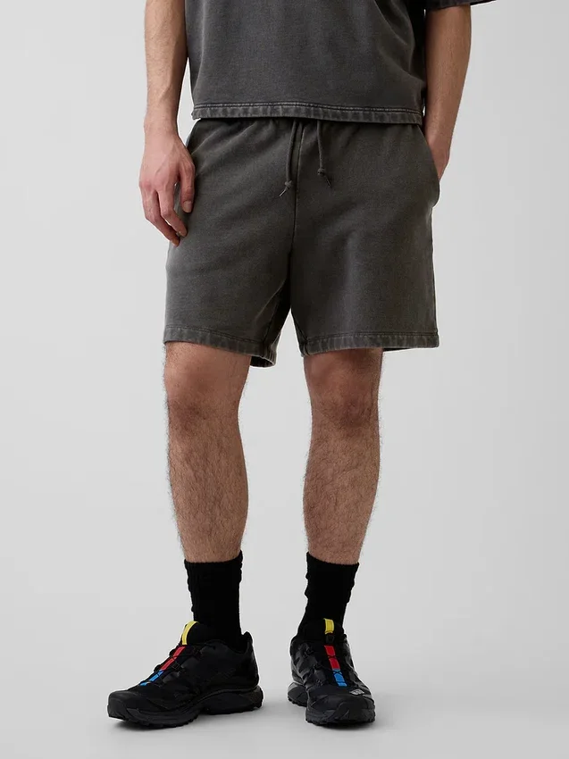 Tunge joggeshorts i fransk frotté for voksne