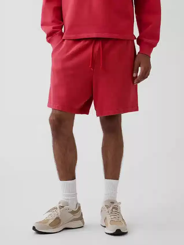 Tunge joggeshorts i fransk frotté for voksne