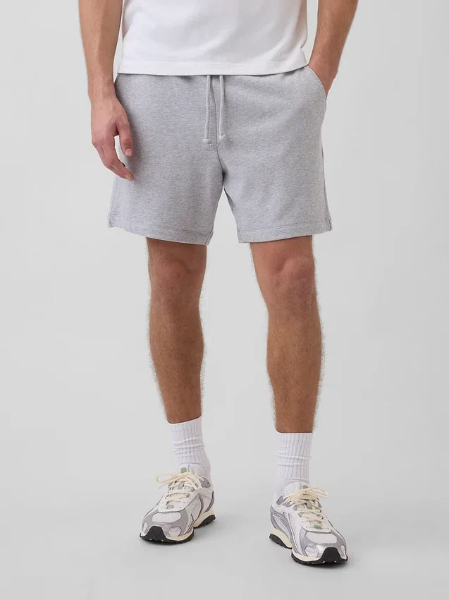Tunge joggeshorts i fransk frotté for voksne