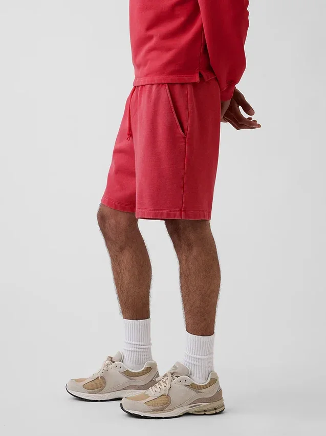 Tunge joggeshorts i fransk frotté for voksne