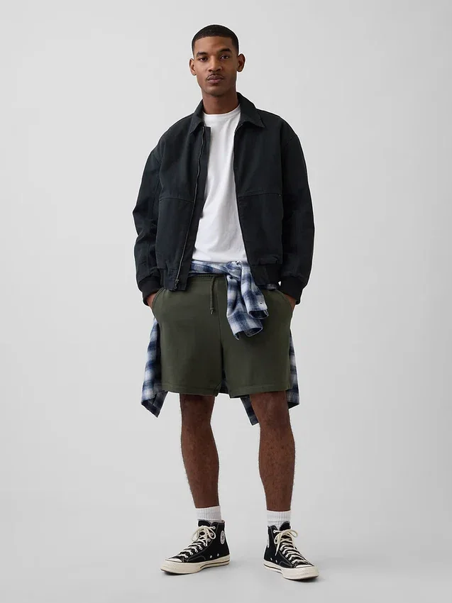 Tunge joggeshorts i fransk frotté for voksne