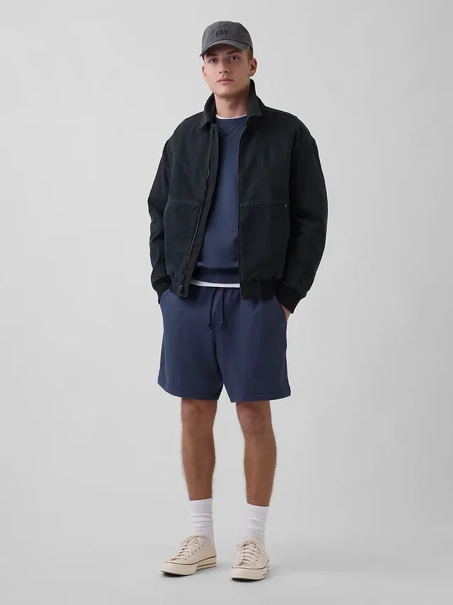 Tunge joggeshorts i fransk frotté for voksne