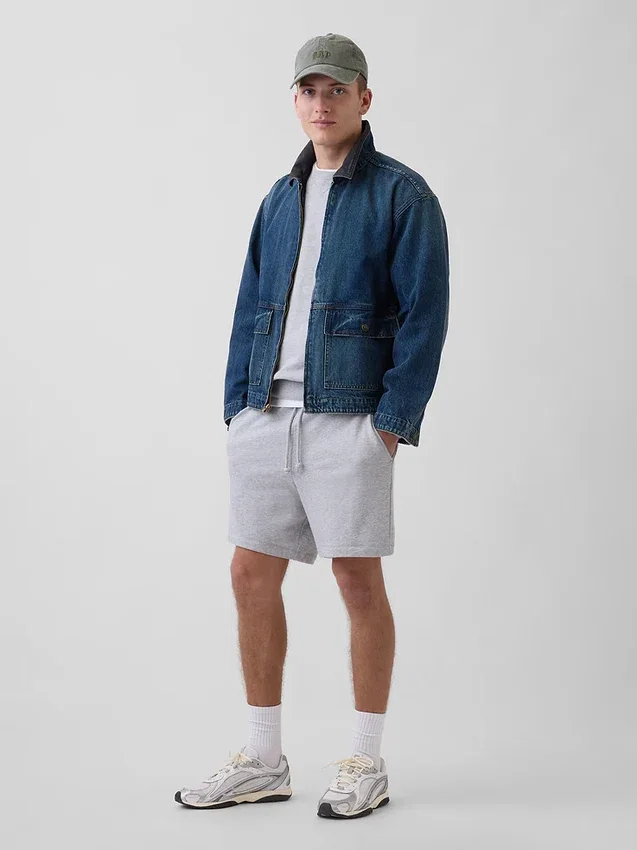 Tunge joggeshorts i fransk frotté for voksne