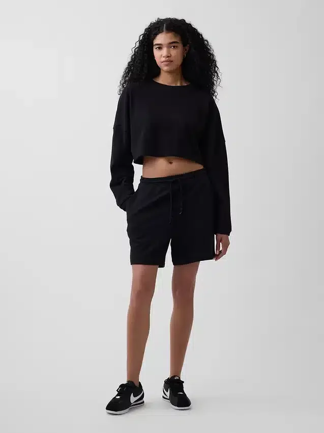 Tunge joggeshorts i fransk frotté for voksne