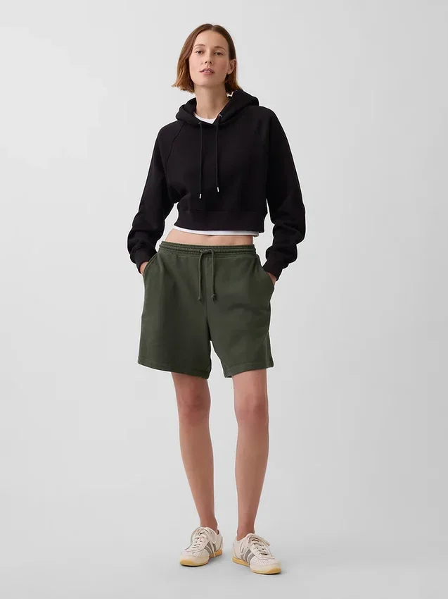Tunge joggeshorts i fransk frotté for voksne