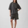 Tunge joggeshorts i fransk frotté for voksne