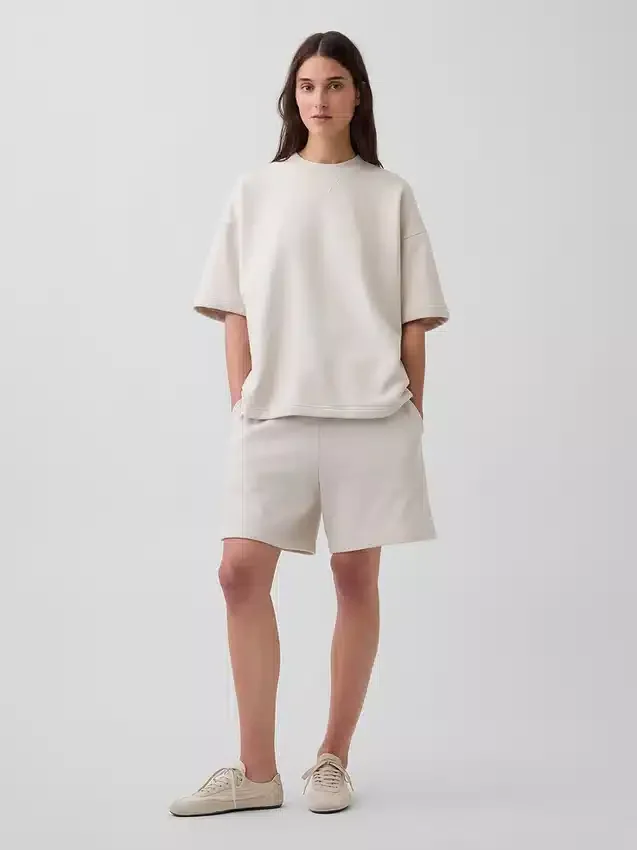 Tunge joggeshorts i fransk frotté for voksne