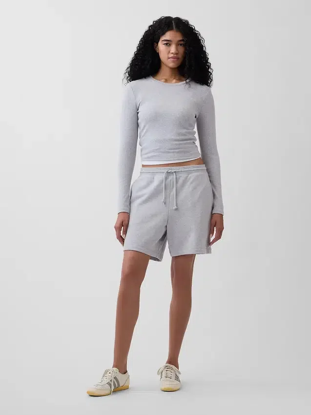 Tunge joggeshorts i fransk frotté for voksne
