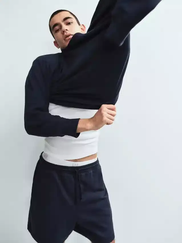 Tunge joggeshorts i fransk frotté for voksne