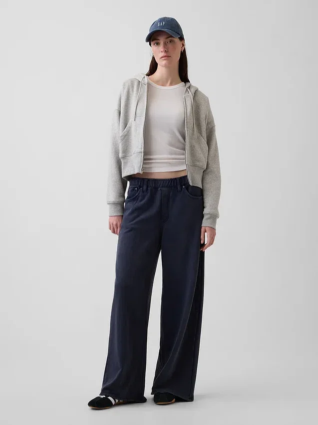 Tunge, løstsittende joggebukser i Jeans-stil