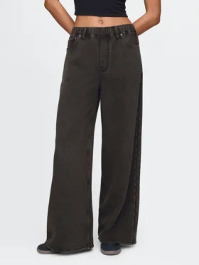 Tunge, løstsittende joggebukser i Jeans-stil