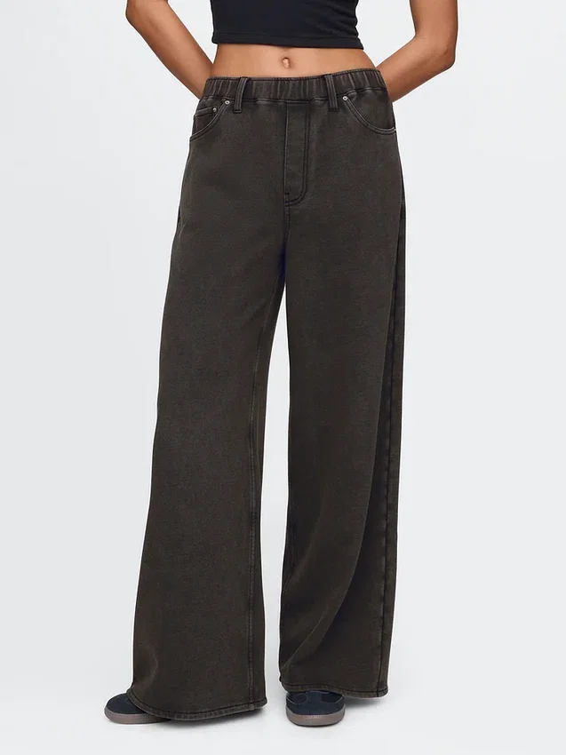 Tunge, løstsittende joggebukser i Jeans-stil