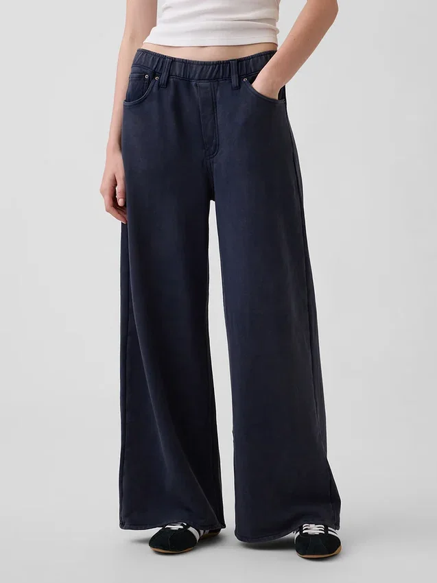 Tunge, løstsittende joggebukser i Jeans-stil