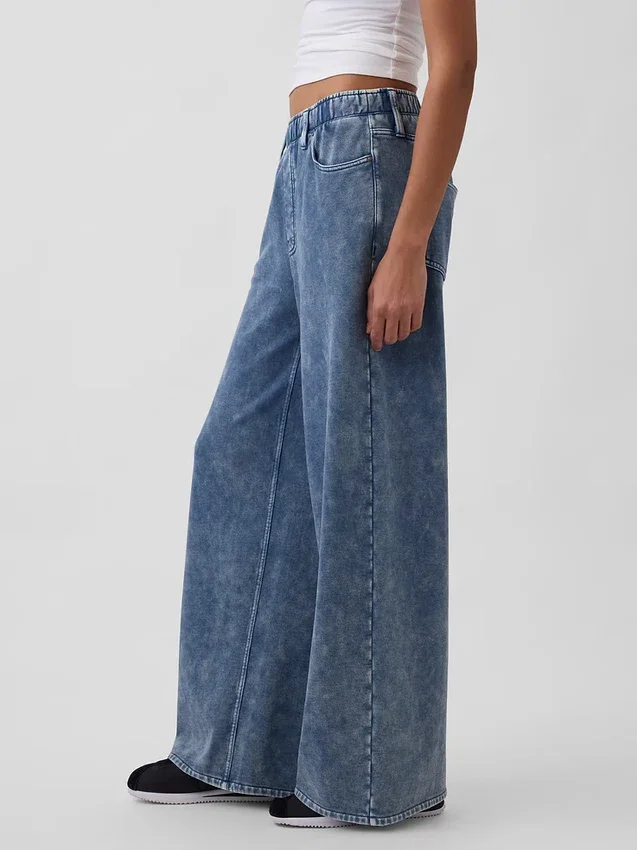 Tunge, løstsittende joggebukser i Jeans-stil