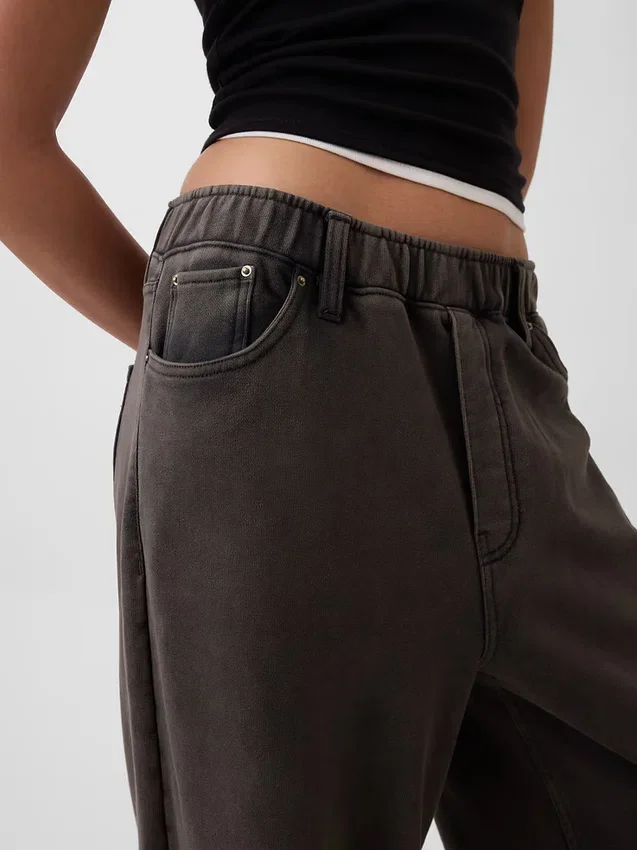Tunge, løstsittende joggebukser i Jeans-stil