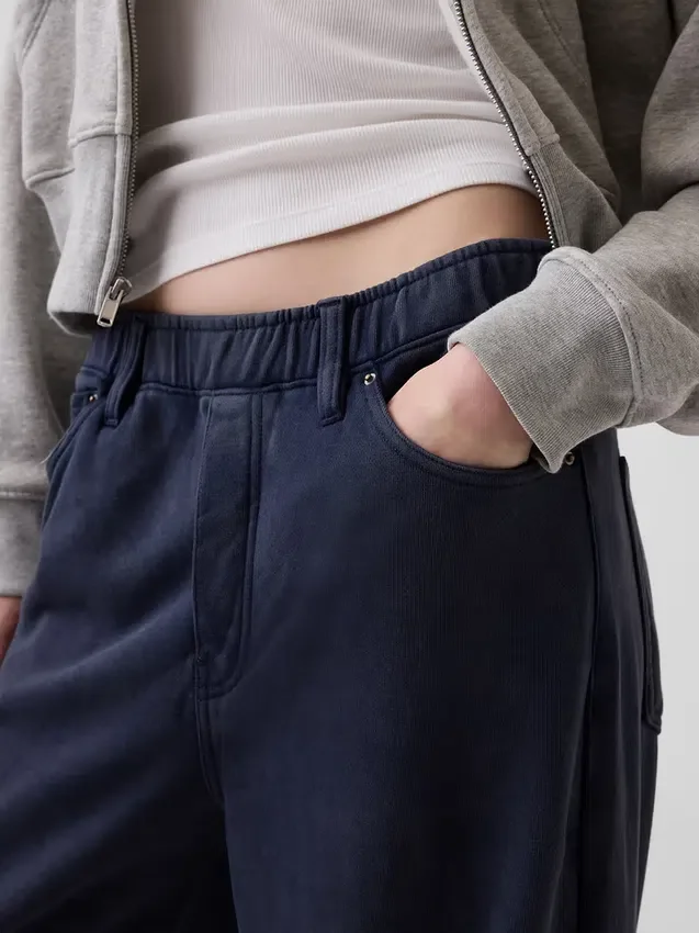 Tunge, løstsittende joggebukser i Jeans-stil